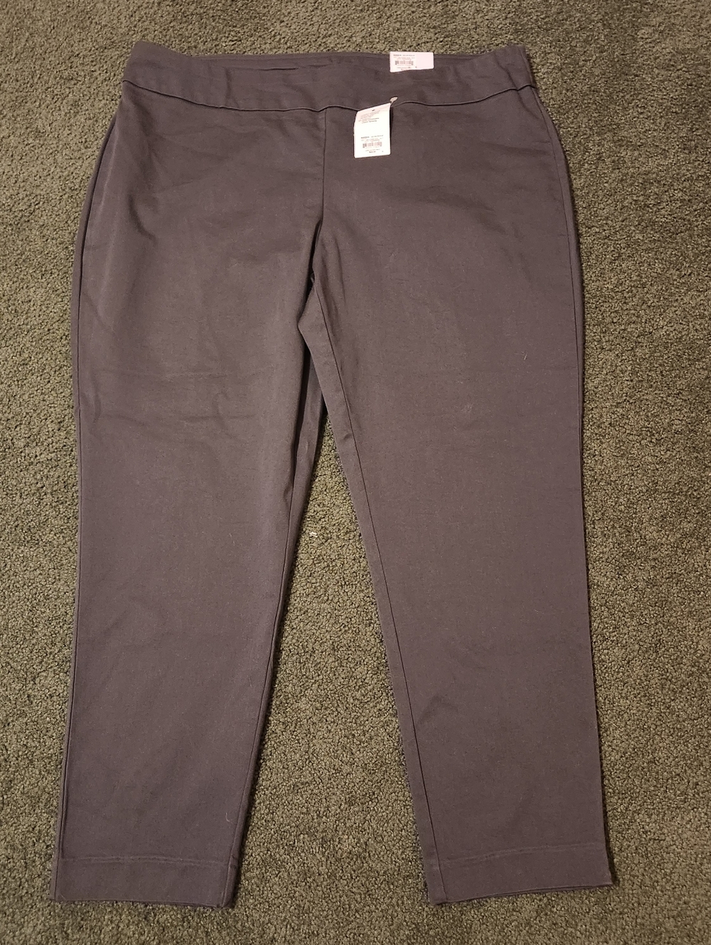 Croft & Barrow The Effortless Stretch Pants Women 20W Gray Slimming Pull On NWT